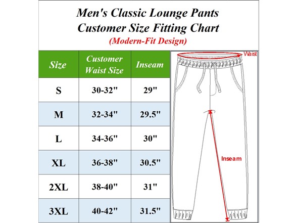 3Pk Mens Classic Lounge Pants (S-3XL)