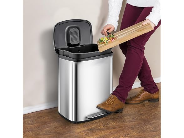 13 Gallon/50L Stainless Steel Trash Can
