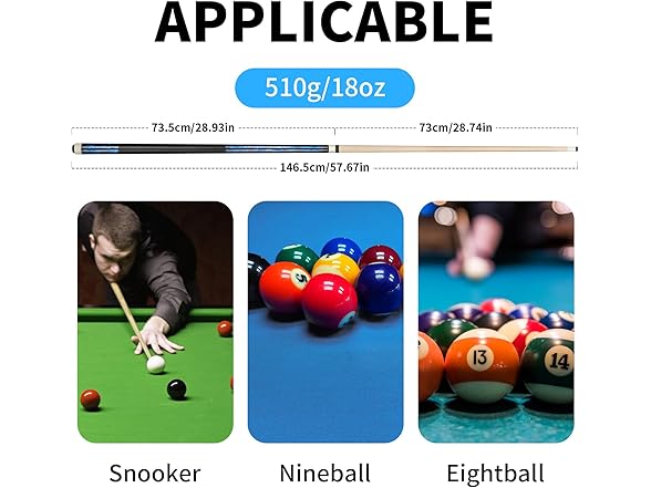 LOTKEY Pool Stick,Pool Cue Sticks 58''