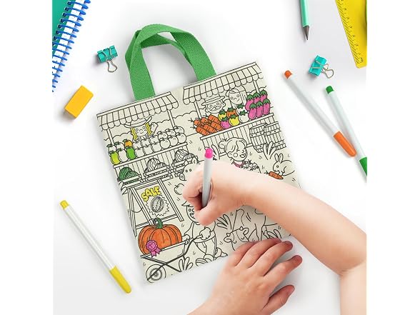 Farmers' Market, Color In Canvas Tote Bag