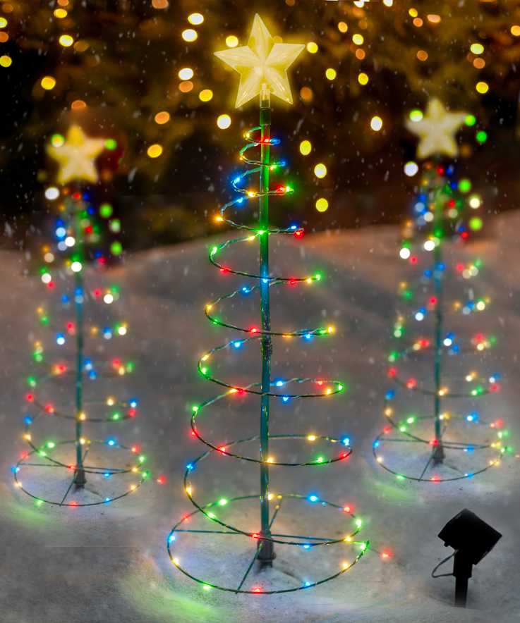 MERRYLITE Solar LED Metal Christmas Tree - Gallery 22