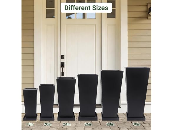 Toriexon Metal Outdoor Planters Set of 2