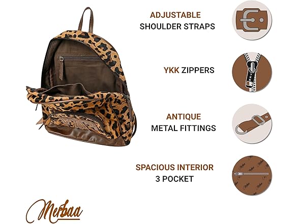Merbaa Handmade Cowhide Leather Backpack
