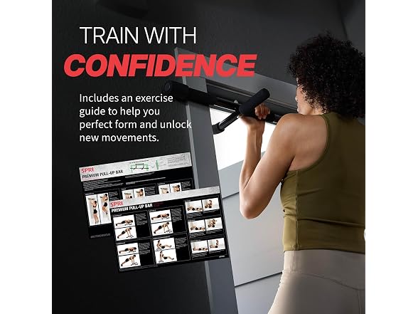 SPRI Pull-Up Bar, 8-Grip Door Frame