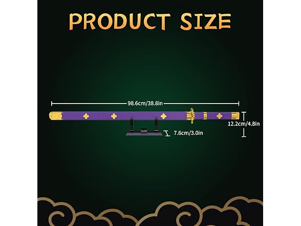 Tec Creations DK1502 YamatoAnime Sword Building Set, Pur (Open Box) - Gallery 4