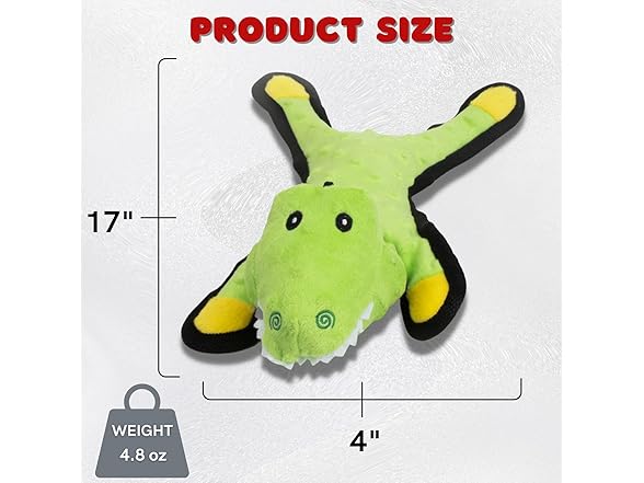 Steel Dog Bumpy Gator Squeaker Dog
