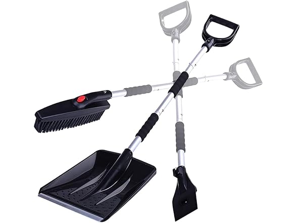 Zone Tech SN0028-2 3in1 Snow Brush Kit 2pk