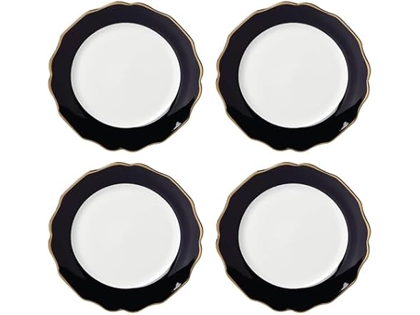 Lenox Contempo Luxe Black Dinner Plates, Set of 4