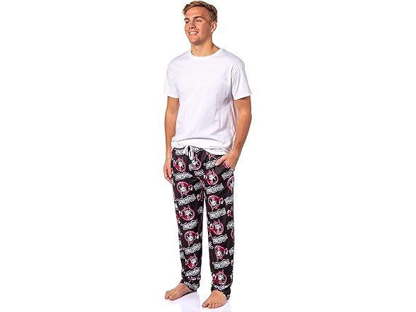Bioworld Men's Yu-Gi-Oh Pajama Pants Trading Card