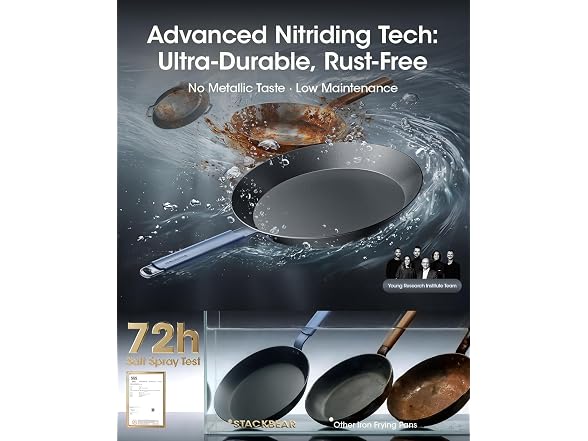 stackbear 10" & 12" Carbon Steel Pan Set