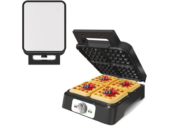 SUNVIVIPRO 4 Slices Belgian Waffle Maker