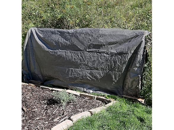 Sunnydaze 9 x 12 Foot Plastic Reversible Tarp, Gray