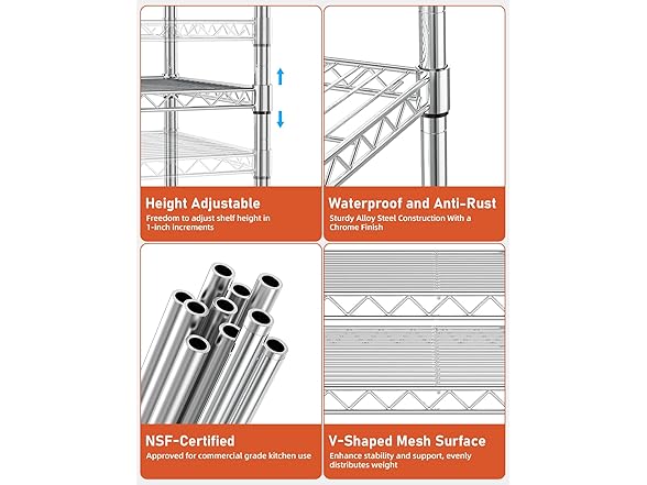 Simple Deluxe 3-Tier Heavy Duty Shelves