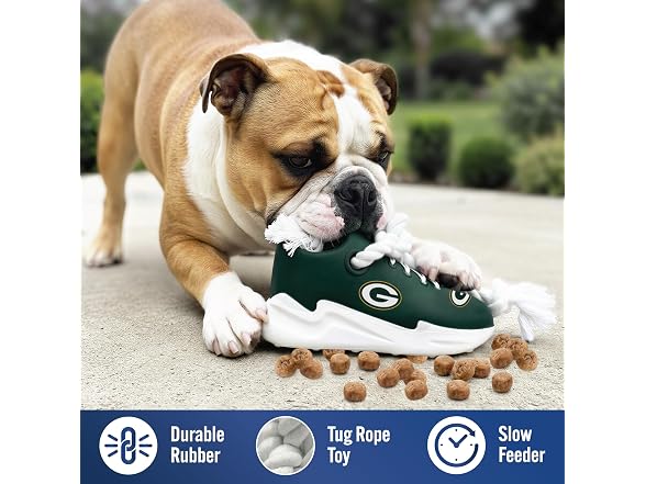 Pets First NFL Green Bay Packers Cleat Sneaker Spike Dog Toy