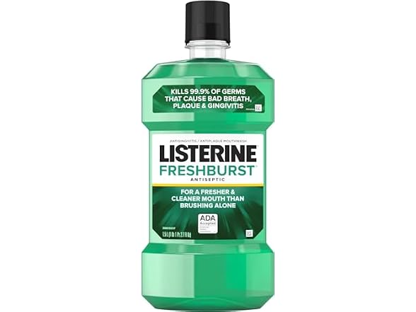 Listerine Cool Mint Antiseptic Mouthwash for Bad