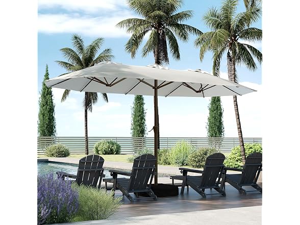 GREENVINES 15FT-Double-Sided-Patio-Umbrella-with-Base
