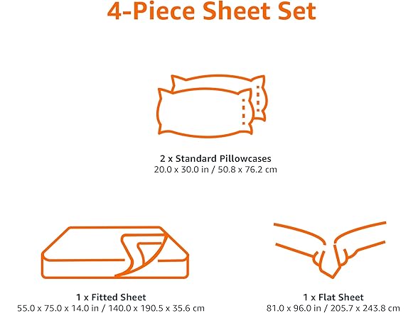 Amazon Basics Lightweight Microfiber Sheet Set