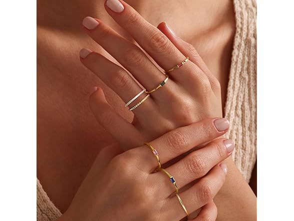 Ritach Gold Birthstone Rings