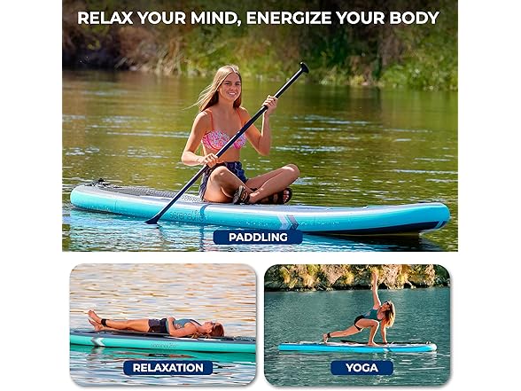 SereneLife 10’6” Inflatable Stand-Up Paddle