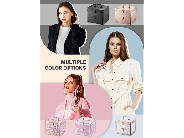 Qislee Makeup Box with Drawer