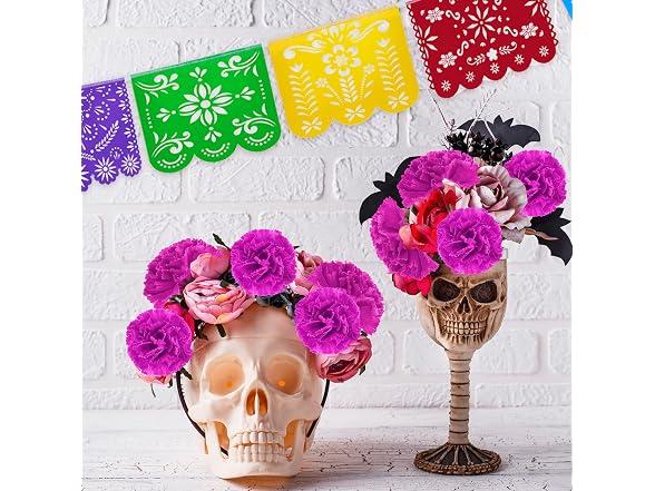 Syhood 50 Pcs Artificial Marigold