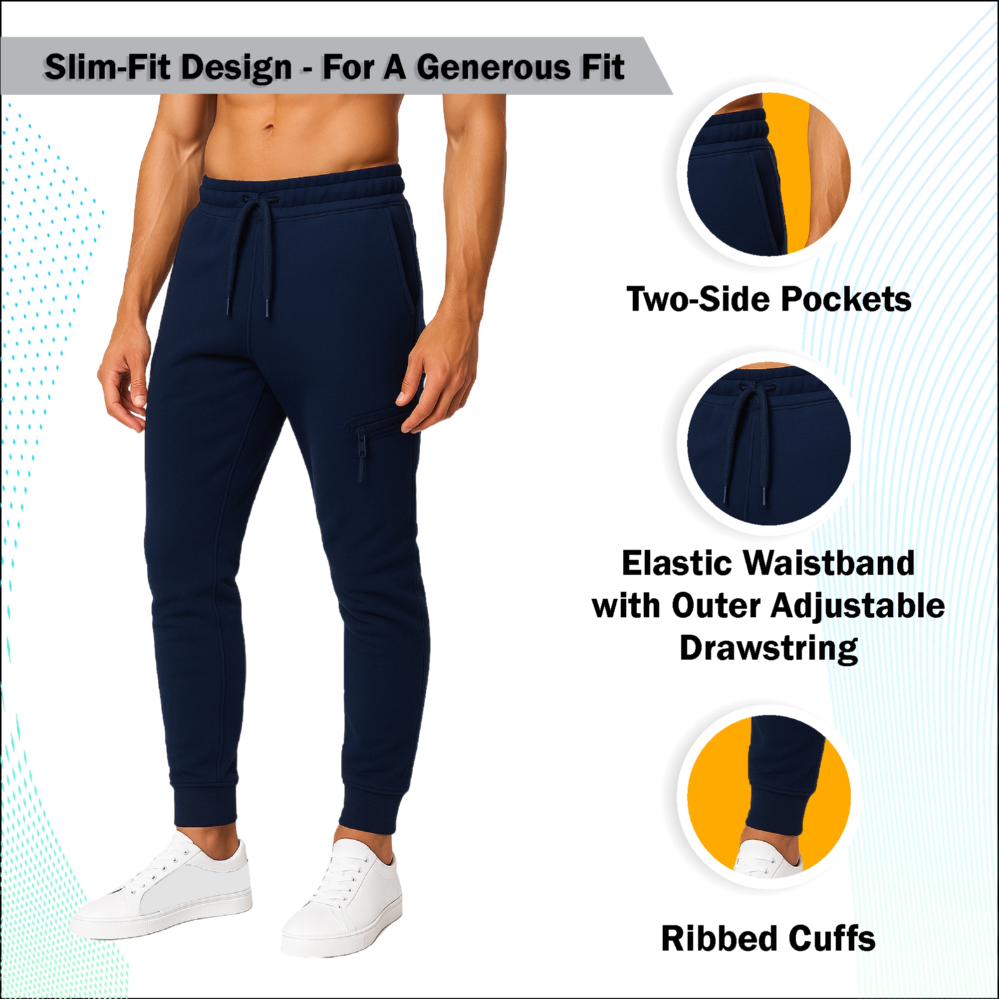(1 or 2Pk) Mens Tech Fleece Jogger Pants - Gallery 29