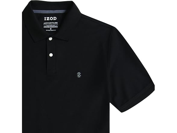 Black Short Sleeve Collared Polo Shirt