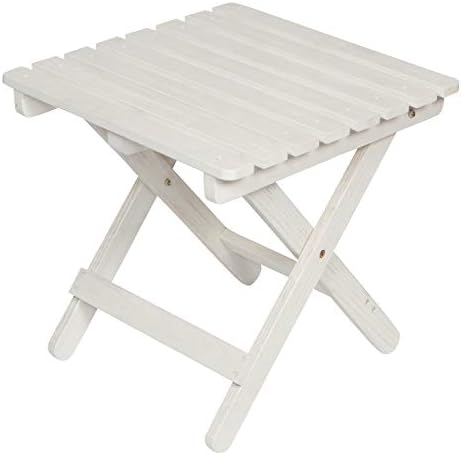 Shine Company 4119EW Square Wooden Folding Side Table Eggs