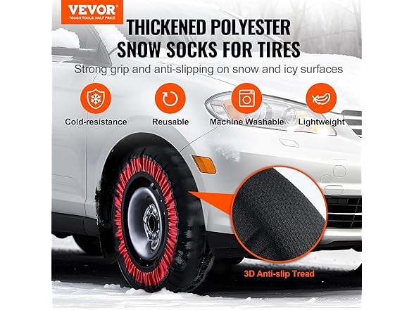 VEVOR Thickened Snow Socks for Tires