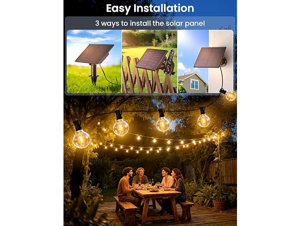 25FT Solar String Lights Outdoor Waterproof, G40