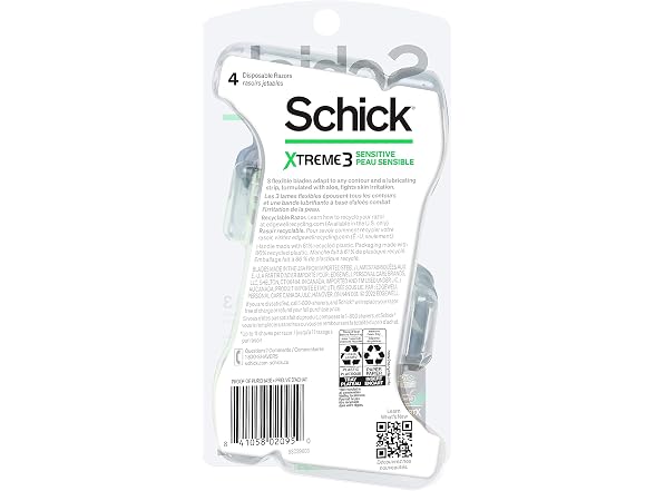 Schick Xtreme 3 Sensitive Skin Disposable Razors