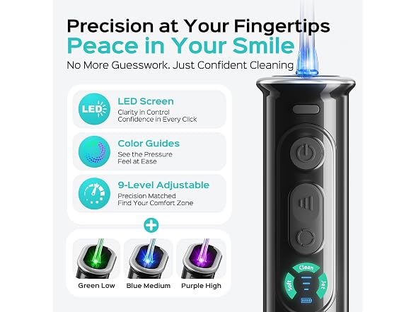 COSLUS T50 Portable Water Flosser Black