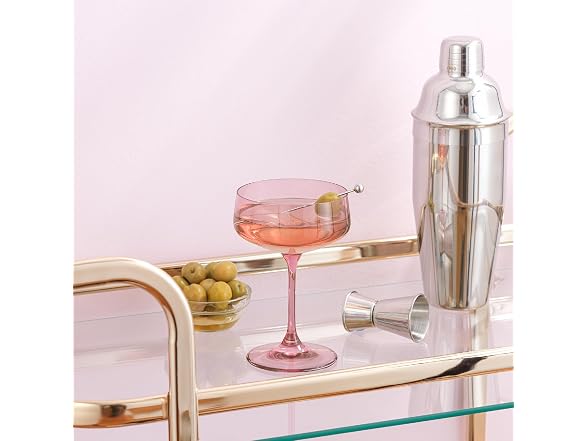 JoyJolt Sidney Cocktail Coupe Glasses Set of 4