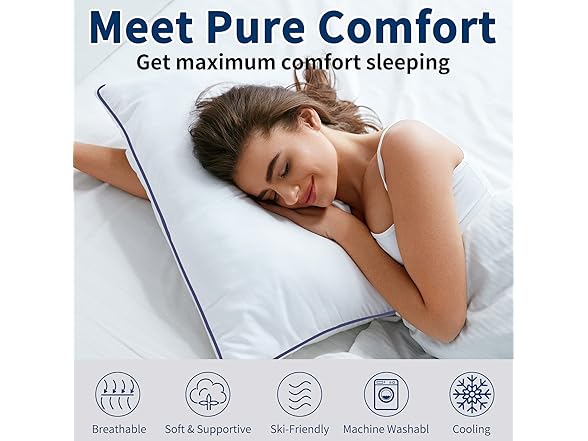 Hotel Quality Cooling King Pillows Set of 4