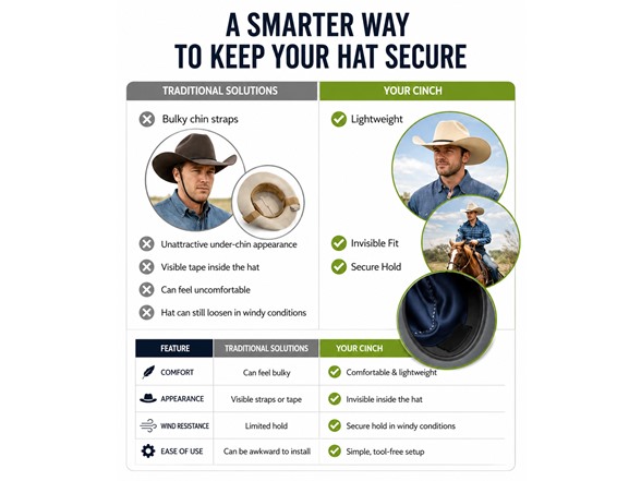 Cowboy Hat Cinch Anti-Slip