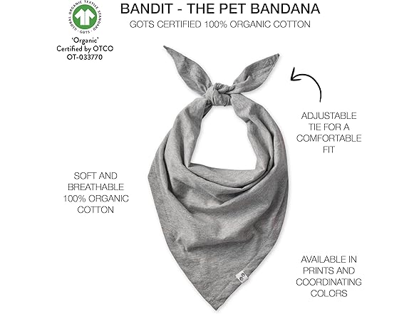 Pet Passion 2PK Multipack 100% Organic Cotton Bandanas