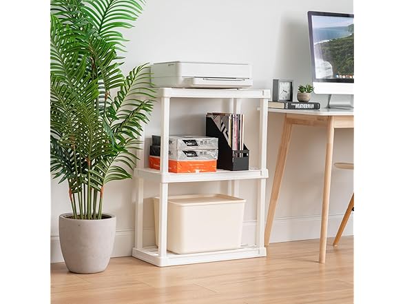 IRIS USA 3-Tier Light Duty Plastic Shelving