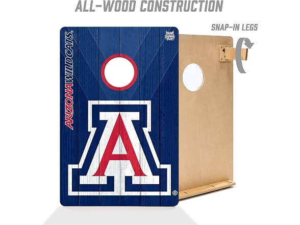 YouTheFan NCAA 2' x 3' Wood Cornhole Set