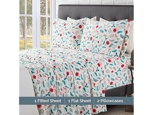 Elegant Comfort 4Pc Plush Flannel Sheet Set