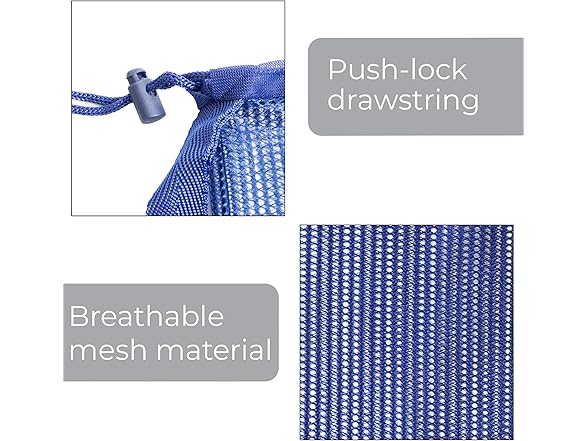 Smart Design Mesh Laundry Bag Blue