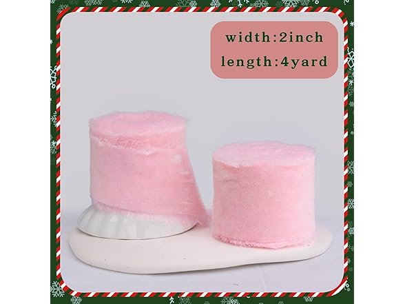 Ysibbon Velvet Ribbon 2 Inch x 4 Yards