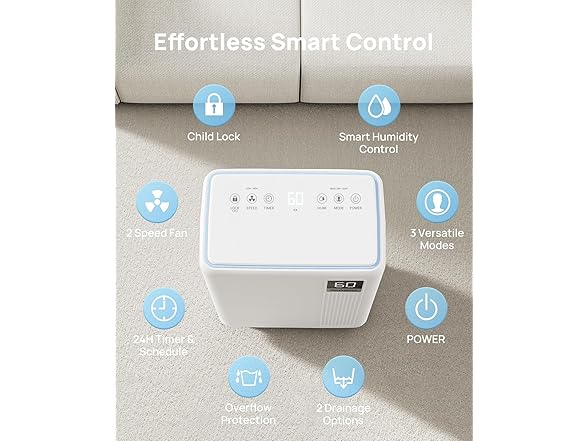 Aiusevo 30 Pint Dehumidifier for Basement