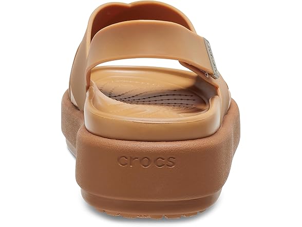 Crocs Brooklyn Luxe Womens Cross Strap Tan