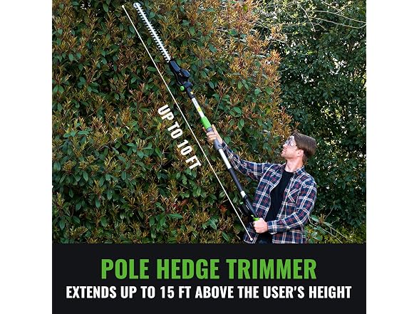 NovorikX 20V Cordless Pole Hedge Trimmer