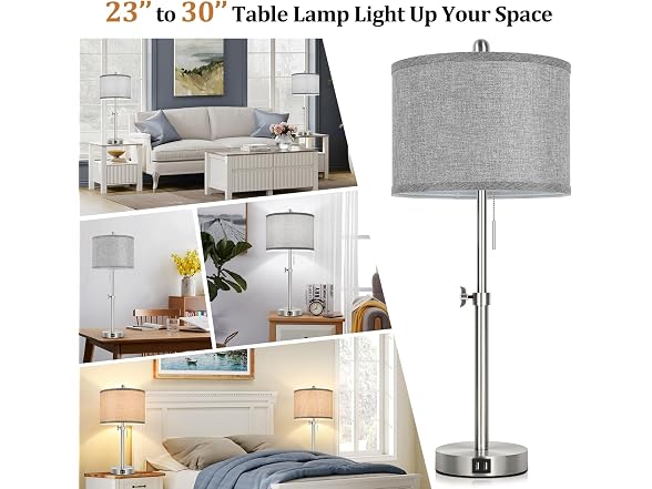 Kondras Grey Table Lamps Set of 2