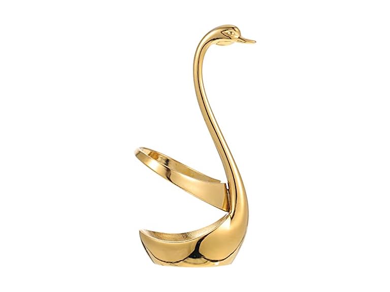 OSALADI Swan Base Fork Holder Zinc Alloy Flatware Organizer 