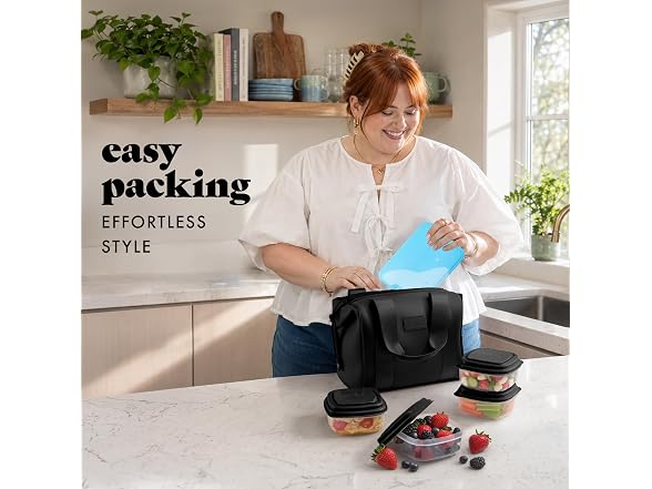 Fit & Fresh Remi Lunch Bag for Women Work Black