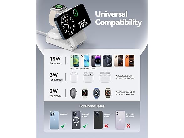 ILOUYU 3 in 1 Charging Station