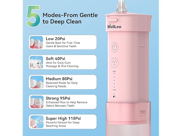 wellleo Mini Water Flosser for Teeth