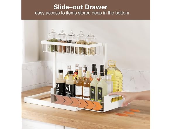 VUSIGN 2 Tier Under Sink Organizer, Slide Out